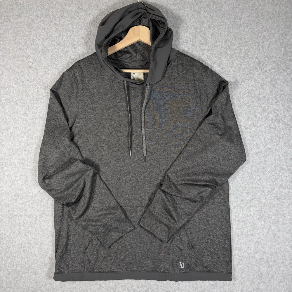 Vuori Sunday Element Hoodie Mens Large Gray Stretch Performance Sweater V264